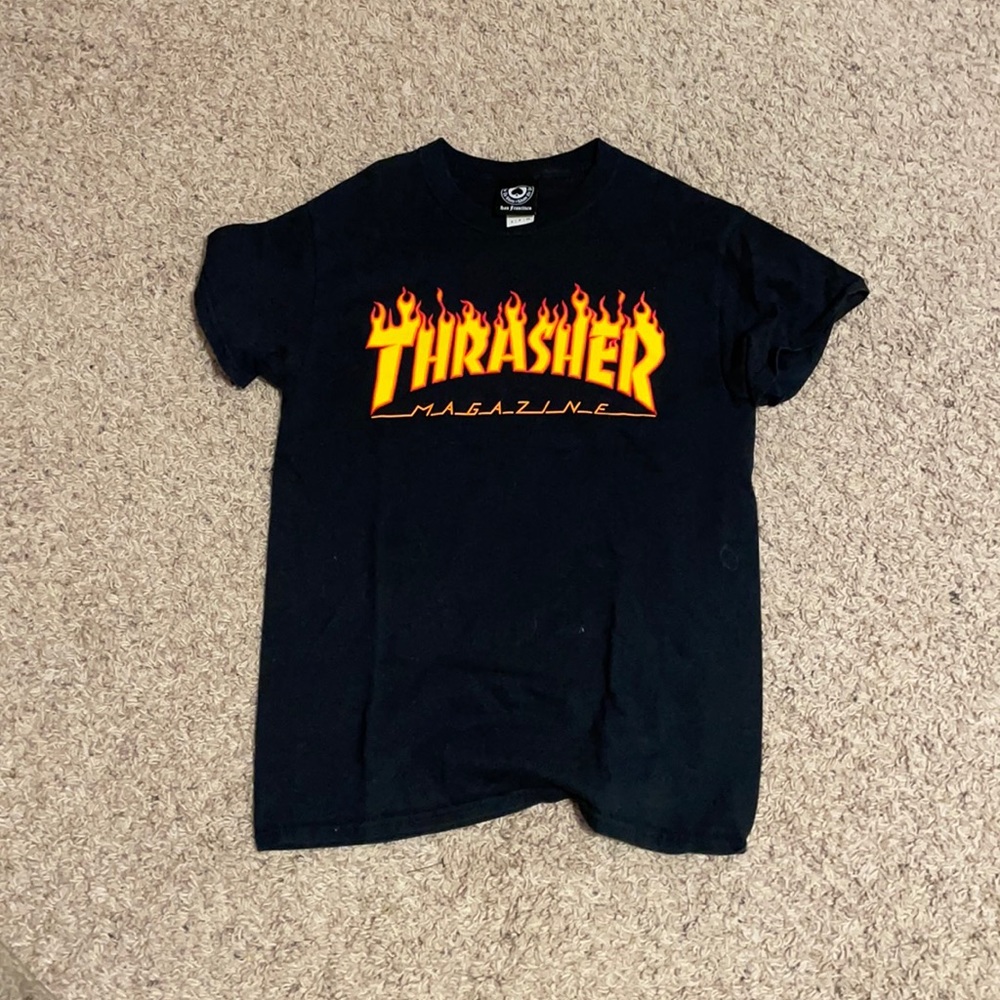 Black and orange thrasher short sleeve